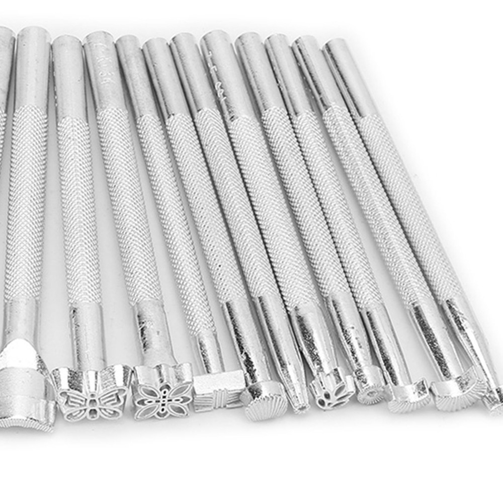20pcs Silver Finish Leather St - огляд і ціна Leather Stamp Set