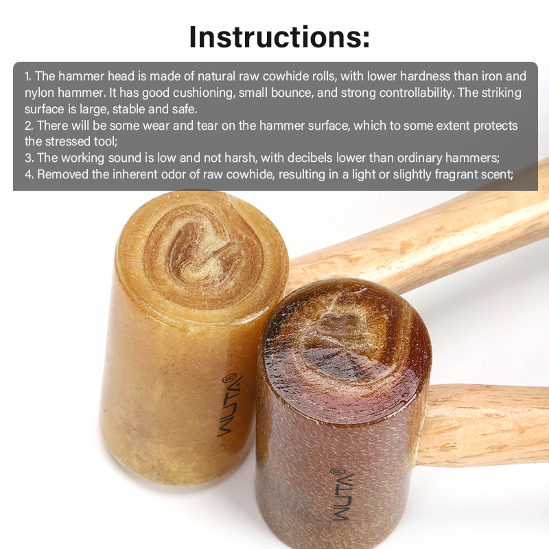 WUTA 100% Rawhide-head Mallet  - огляд і ціна Mallet Rawhide Craft