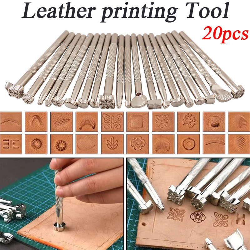 20pcs Leather Seal Carving Too - огляд і ціна Leather Stamp Set
