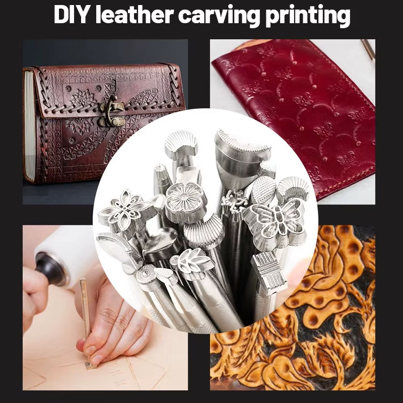20pcs Leather Seal Carving Too - огляд і ціна Leather Stamp Set