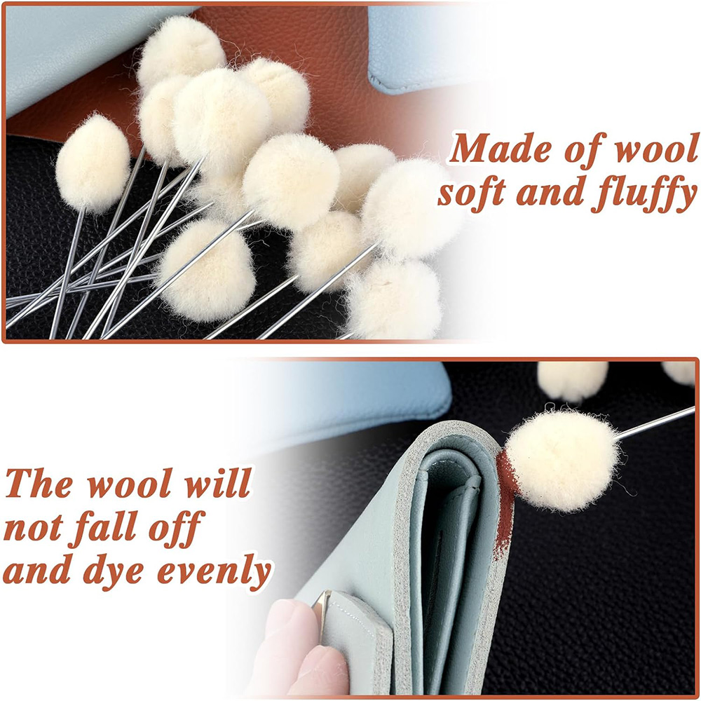 10/30pcs Leather Wool Balls Pa - огляд і ціна Leather Dye Finish