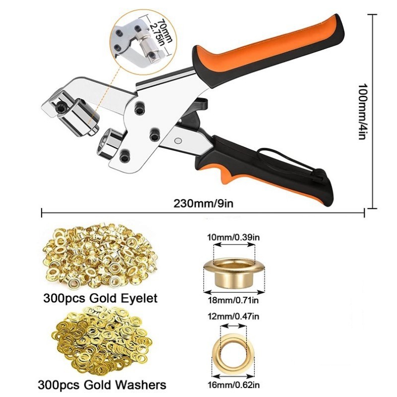 Grommet Tool Kit Grommet Press - огляд і ціна Leatherwork Hand Press