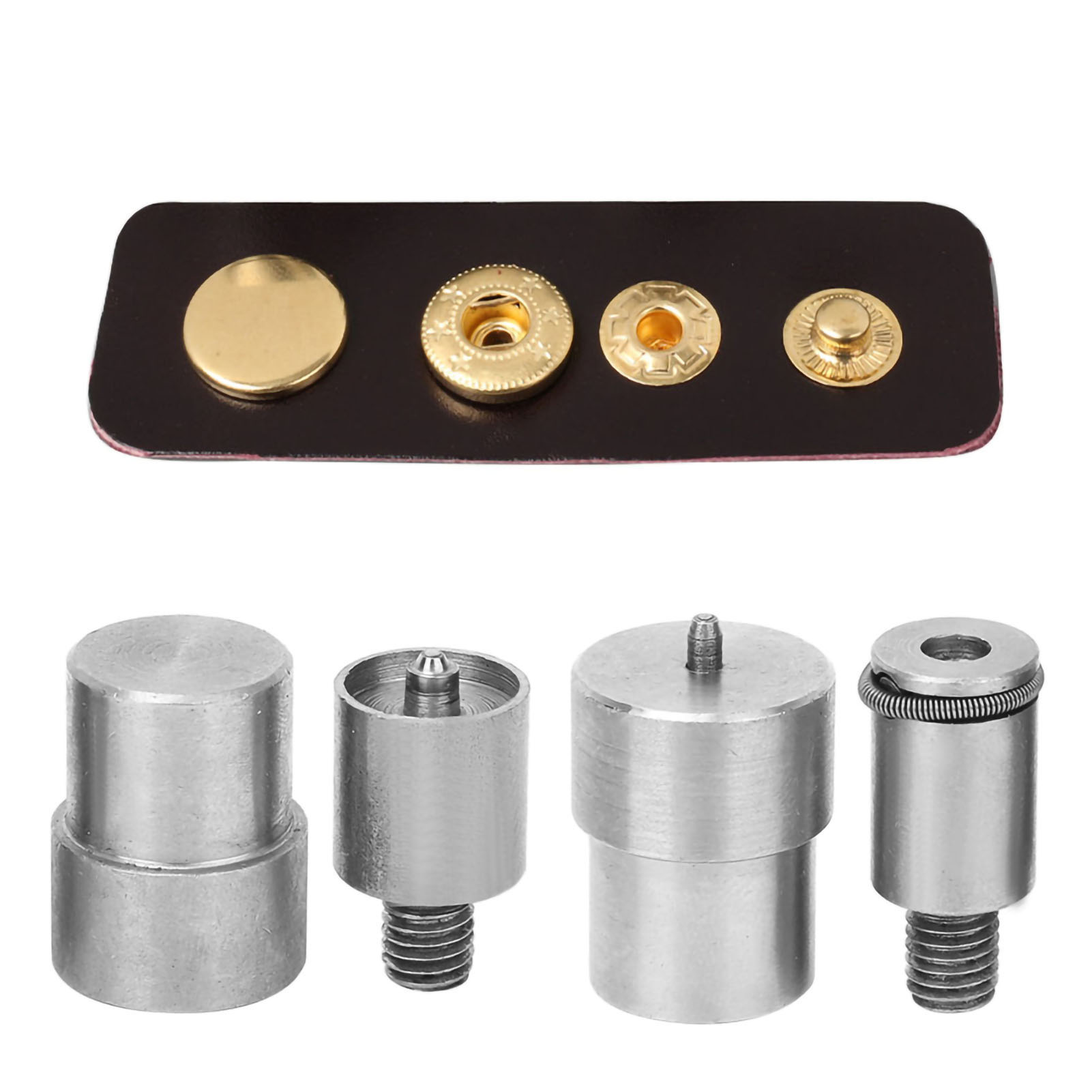 4Pcs Stainless Steel Snap Butt - огляд і ціна Leatherwork Hand Press