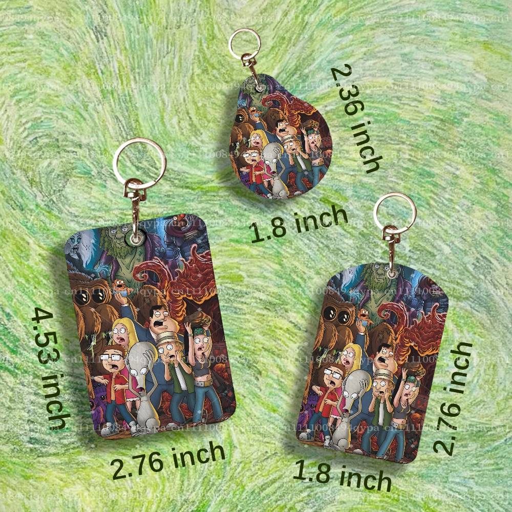 A-American Dad Cartoon Roger K - огляд і ціна Leatherwork Keychain